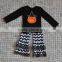 Ruffle Cotton Boutique Girls Halloween Outfits with Pumpkin Wholesale