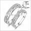 925 Sterling Silver Heat Shape Cubic Zirconia Love Couples Promise Ring Mens Womens Wedding Band