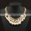 New Pearl Crystal Flower Vintage Choker Statement Necklace Jewelry Set Fashion Necklaces for Women