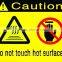 reflective caution warning sign board