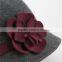 2014 New Fashion 100%Wool felt Hat With Flower Ribbon wholesale Alibaba