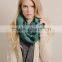 100% Acrylic Wholesale Women's Graphic Stitch Knit Infinity Scarf