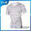 Camouflage nylon polyester short sleeve quick dry polyester running shirt