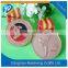 Athletic sport zinc alloy medals with nylon lanyards in cheap price