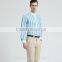 Men's Vogue Casual Business Pale Blue Stripes Linen Cotton Shirts