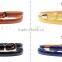 Korea style fashion DL candy color ladies' and women's patent leather slim waist belt with needle buckle
