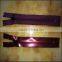 wholesale zippers in rose wine color for fashion dress with OEKO-TEX CARTIFIED