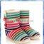Sara stripe knit button italian winter shoes boots