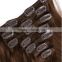 indian virgin clip in hair extensions Double Drawn Thick Ends Clip In Hair Extension weave