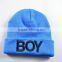 customized order accepted, without brim knitting ladies man pure color cap with Embroidered logo