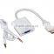 High Quality HDMI to VGA cable with Audio and DC 5V jack (power adapter, cases, Micro SD card, HDMI etc available)