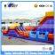 Cheap Giant Inflatable Amusement Park With Double Lane Slide N Obstacles
