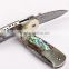 OEM Damasucs blade blanks pocket knife with copper handle