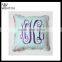 Seersucker Monogrammed Pillow Cover