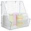 Metal Wire Wall Mounted Hanging Basket /Organizer Rack