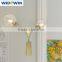 Two Lights Wall Sconce Modern Clear Glass Wall Lamp