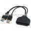 2016 New Arrival Super Speed USB 3.0 / USB 2.0 to Sata 22 Pin Converter Adapter Cable for 2.5 Inch Hard Disk Driver