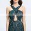 2017 newest special cutting elegant fashion lace evening dress
