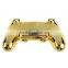 for PS4 Chrome Front Back Housing Controller Gold Shell Polished Glossy Case Cover Controller Grip Handle (Gold Plating)