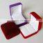 2016 hot sale flocked jewelry boxes ring box velvet ring box packaging