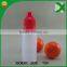 hot design e juice liquid dropper bottle 20ml with long thin tip