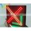 600MM red cross and green arrow flashing warning LED traffic light