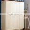 Mediterranean style prefab houses solid wood white bed with 1.5m and 1.8m
