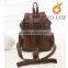 Customized Hood Quality Large Size Vintage Leather Laptop Camera Backpack