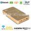 120Ansi Lumens with wifi bluetooth mini portable wireless projector for business presentation