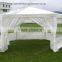 Hexagonal Green Polyester Garden Gazebo with mosquito net