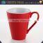 Fashion customized logo office red ceramic coffee cup wholesale