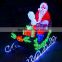 Led acrylic reindeer waterproof lighted decoration christmas outdoor lighted santa in sleigh