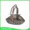 Grey color woven wicker rattan basket for flowers