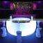 Modern fashion beautiful growing lighting curve waterproof plastic LED counter for bar/pub/club