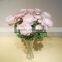 craft artificial fake floral blume single flower with plastic stem fabric flowers for headbands