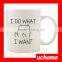 UCHOMEI Do What I Want Cat Funny 11oz Ceramic Coffee Mug Heart Shape Handle Coffee Mug Blank Sublimation Mug