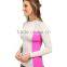 Sexy Swimwear Swimsuits Mature Contrast Side Panels Long Raglan Sleeves Swim Suit Swimsuit 2017 One Piece Swimwear Tee For Women