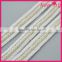 wholesale pretty gold ball chain white pearl beaded tape for ladies clothes WTPE-030