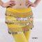 Plus size chiffon 3 layers of coins belly dance hip scarf belly dance hip belt