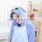 flannel cartoon adult animal jumpsuit animal pajamas jumpsuit blue stitch design