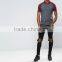 Custom Contrast Raglan Short Sleeve Button Placket Dark Grey men's 50% Cotton 50% Polyester 200gsm Fashion Slim Fit Polo T-Shirt