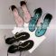 F20008H Fashion korean style buckle chain toe clip flat shoes summer women shoes, beach sandals