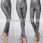 wholesale plain womens tight pants/sexy faux leather high waist leggings stretch PU pants laides skinny trousers