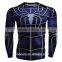 Men's Compression polyster T-shirt Superhero Running Cycling Base Tee Tops