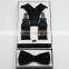 High Quality Bow Tie With Hanky and Suspenders Gift Box Sets