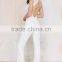 Elegant Partially Lined Mock Neck Jumpsuit Fashion Back Cutout Onesie Adult Jumpsuit