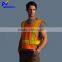 Fashion flashing led waistcoat 100% polyester security hi vis vest