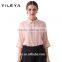 Cute Lace Designed Pink 2015 New Design Chiffon Lady Blouse/woman Blouse