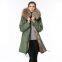 Latest Genuine Raccoon Fur Lined Fashion Fur Parka for Women
