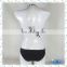MissAdola latest hot sale black white stripe digital print bikini beautiful girl swimwear ladies bathing suit
